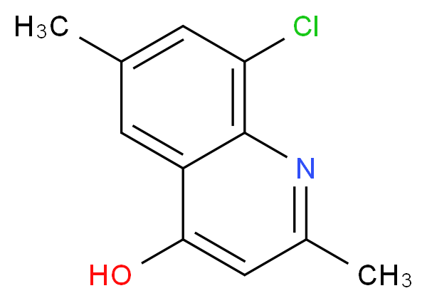 8-CHLORO-2,6-DIMETHYL-4-QUINOLINOL_分子结构_CAS_203626-33-9)