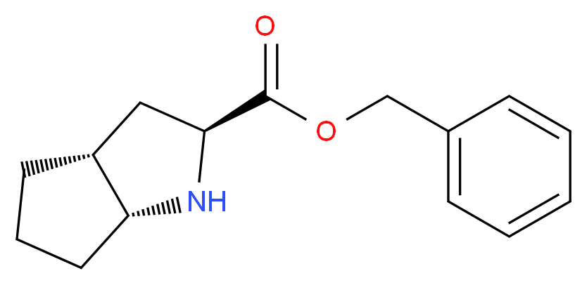 benzyl (2S,3aR,6aR)-octahydrocyclopenta[b]pyrrole-2-carboxylate_分子结构_CAS_130609-48-2