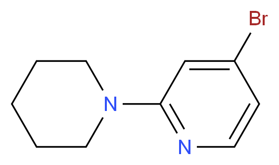 4-Bromo-2-(piperidin-1-yl)pyridine_分子结构_CAS_24255-98-9)