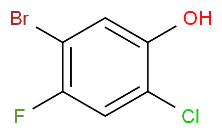 5-bromo-2-chloro-4-fluorophenol_分子结构_CAS_148254-32-4