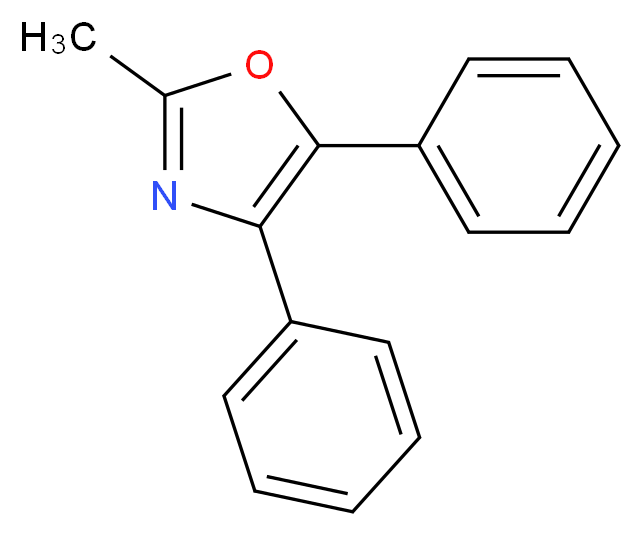 2-methyl-4,5-diphenyl-1,3-oxazole_分子结构_CAS_14224-99-8