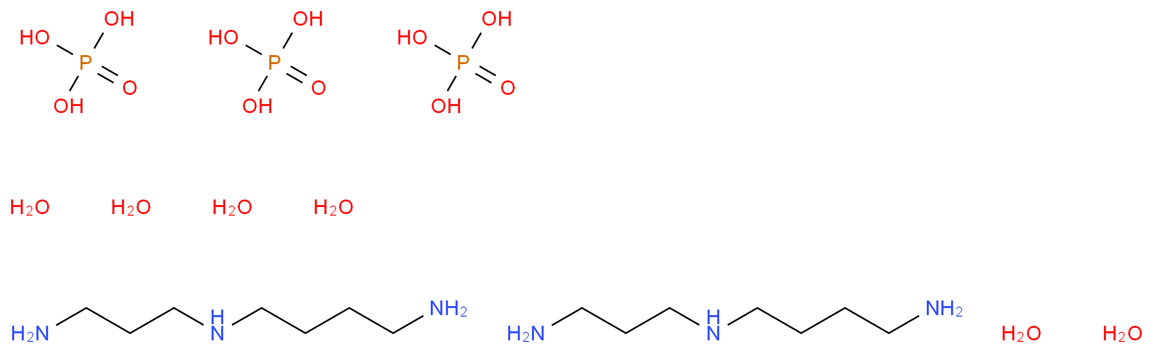 亚精胺 磷酸盐 六水合物_分子结构_CAS_23273-82-7)