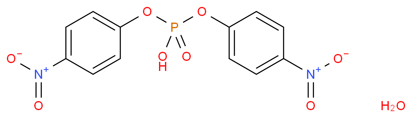 双(4-硝基苯基)磷酸酯 水合物_分子结构_CAS_66777-94-4)