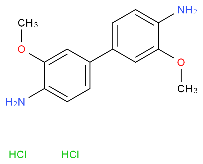 邻-邻联茴香胺二盐酸_分子结构_CAS_20325-40-0)