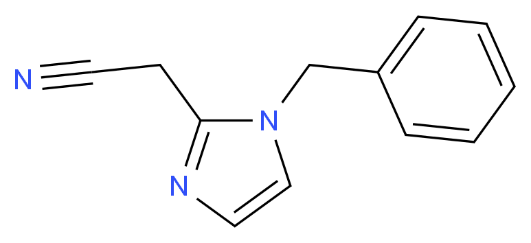 (1-benzyl-1H-imidazol-2-yl)acetonitrile_分子结构_CAS_21125-22-4)