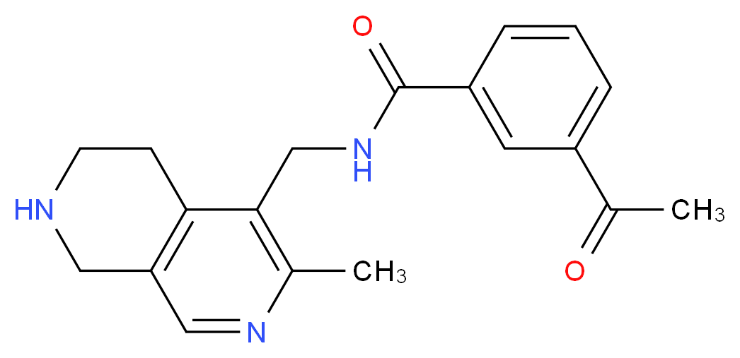 3-acetyl-N-[(3-methyl-5,6,7,8-tetrahydro-2,7-naphthyridin-4-yl)methyl]benzamide_分子结构_CAS_)