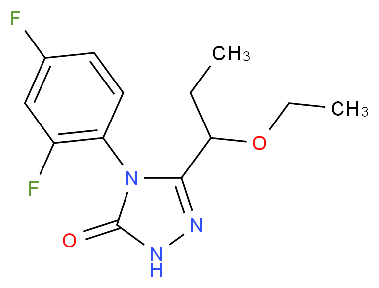 4-(2,4-difluorophenyl)-5-(1-ethoxypropyl)-2,4-dihydro-3H-1,2,4-triazol-3-one_分子结构_CAS_)