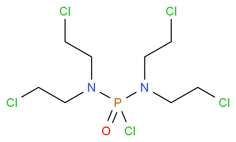 bis[bis(2-chloroethyl)amino]phosphinoyl chloride_分子结构_CAS_60106-92-5