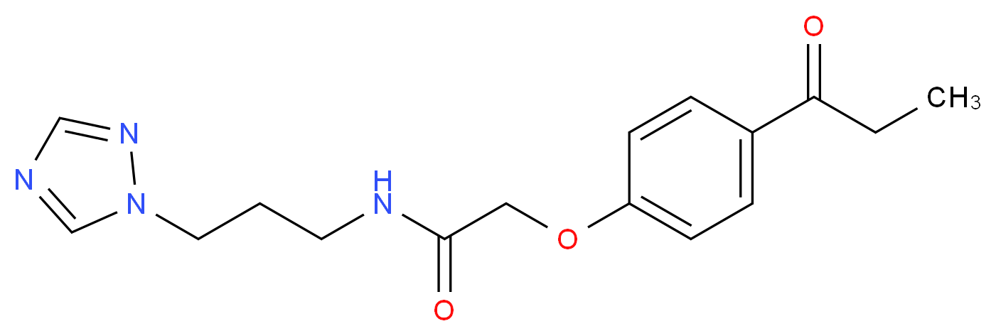 2-(4-propionylphenoxy)-N-[3-(1H-1,2,4-triazol-1-yl)propyl]acetamide_分子结构_CAS_)