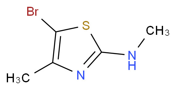 5-bromo-N,4-dimethyl-1,3-thiazol-2-amine_分子结构_CAS_878890-10-9