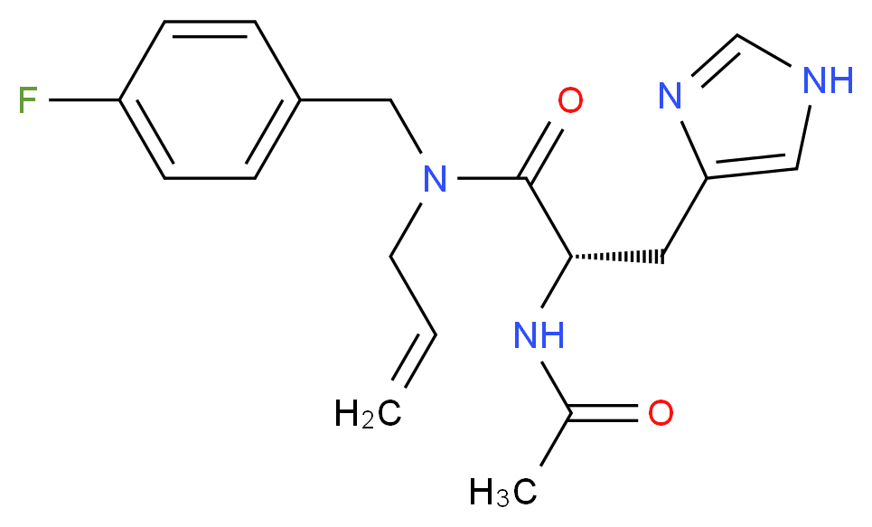 (2S)-2-(acetylamino)-N-allyl-N-(4-fluorobenzyl)-3-(1H-imidazol-4-yl)propanamide_分子结构_CAS_)