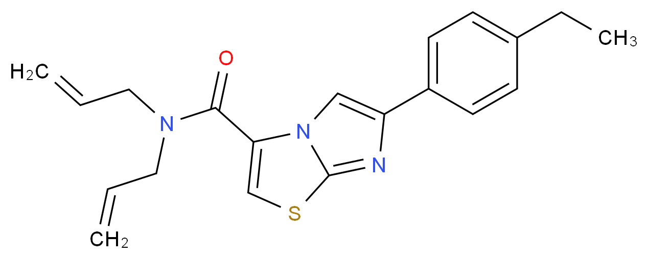 N,N-diallyl-6-(4-ethylphenyl)imidazo[2,1-b][1,3]thiazole-3-carboxamide_分子结构_CAS_)