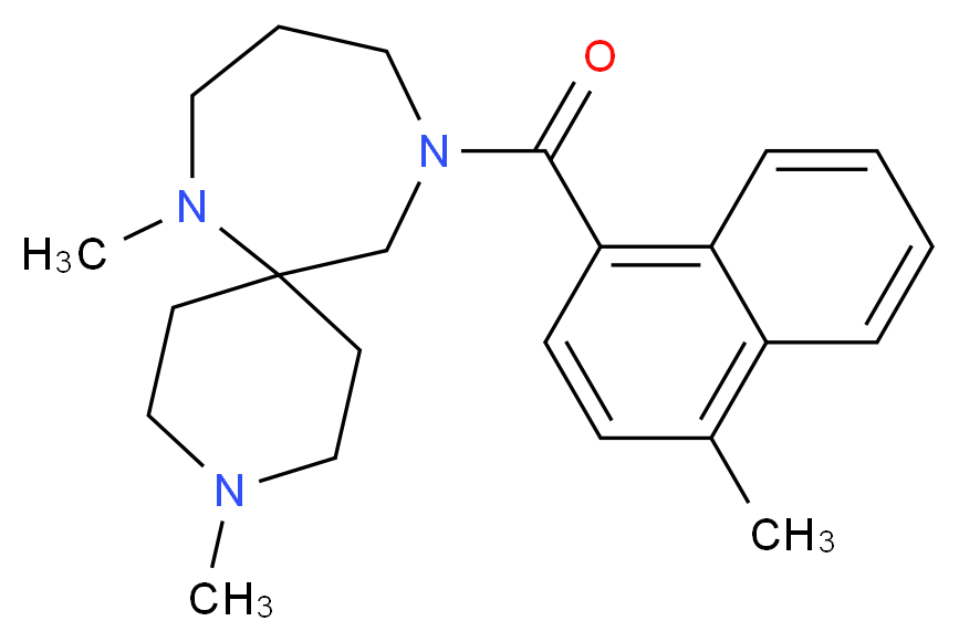 3,7-dimethyl-11-(4-methyl-1-naphthoyl)-3,7,11-triazaspiro[5.6]dodecane_分子结构_CAS_)