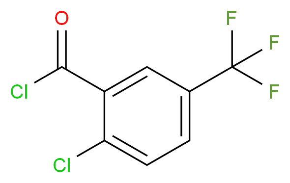 2-氯-5-(三氟甲基)苯甲酰氯_分子结构_CAS_657-05-6)