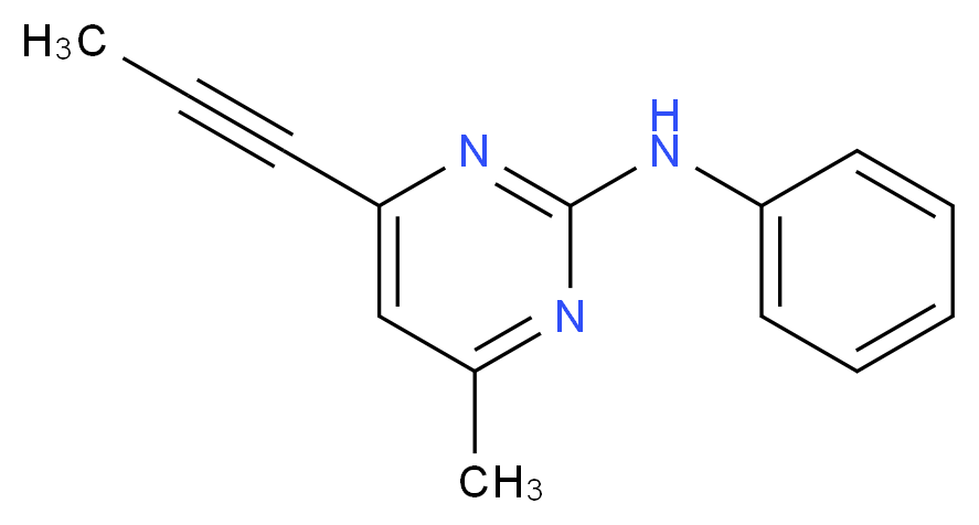 4-methyl-N-phenyl-6-(prop-1-yn-1-yl)pyrimidin-2-amine_分子结构_CAS_110235-47-7