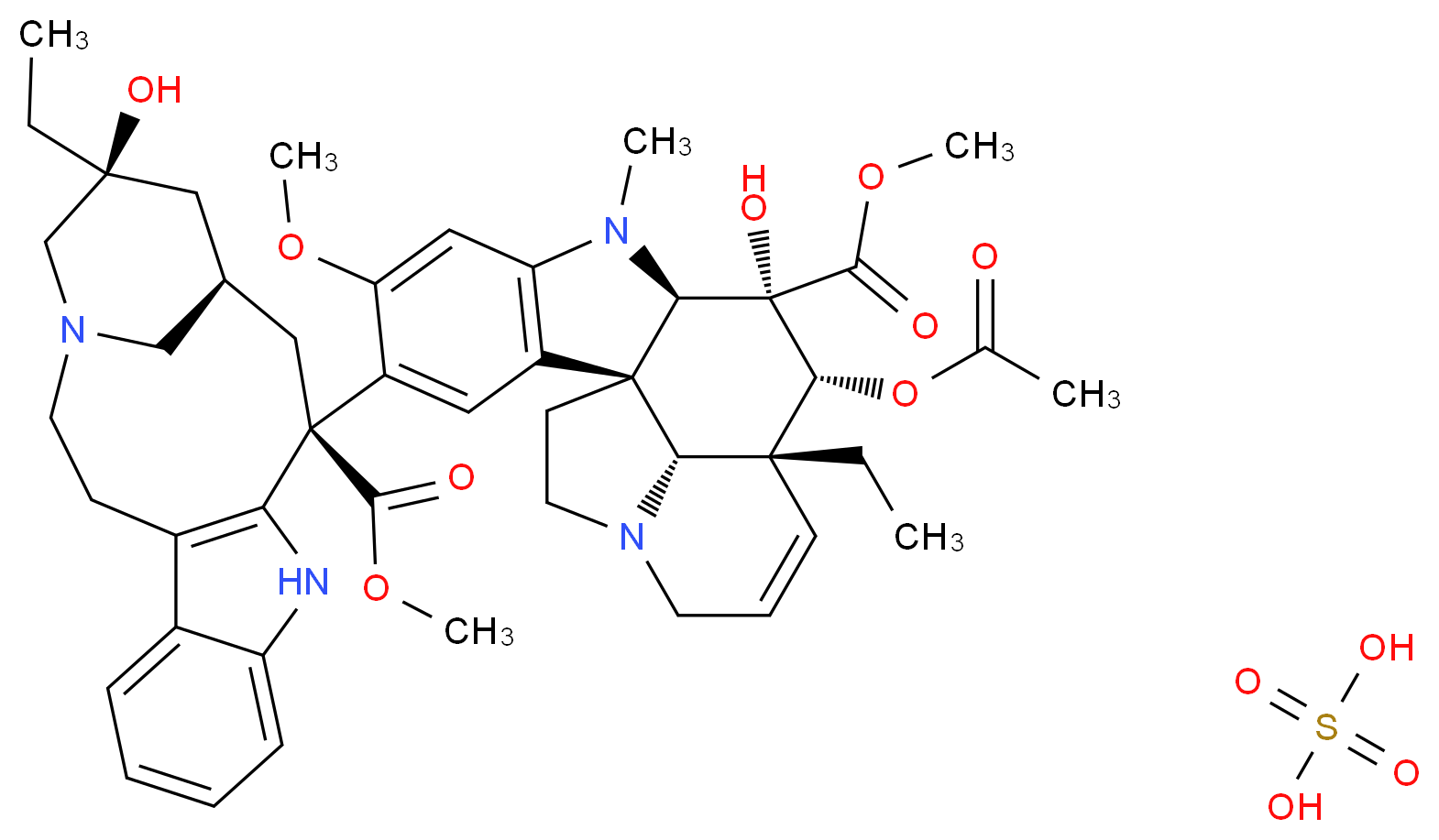 Vinblastine sulfate salt_分子结构_CAS_143-67-9)