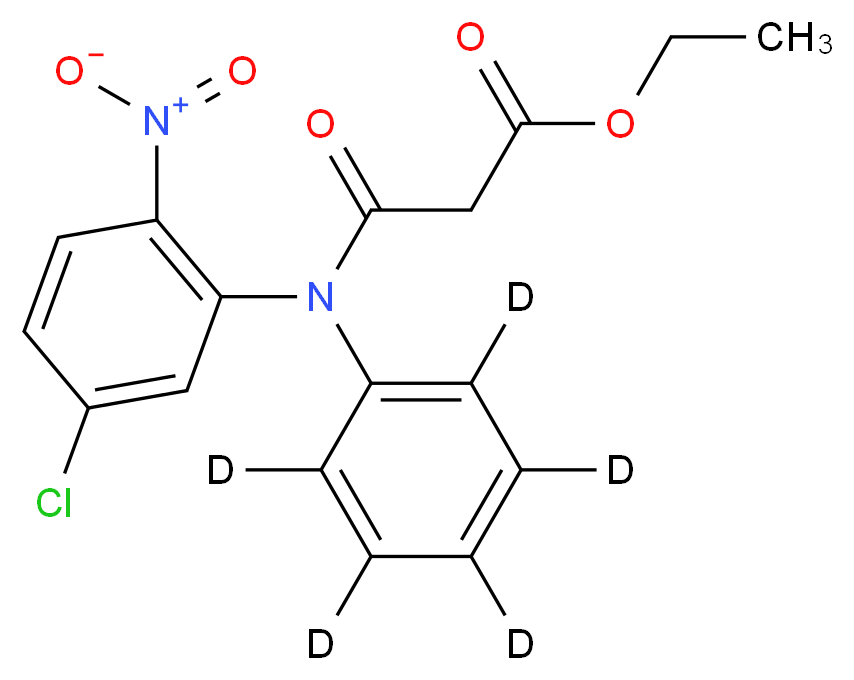 5'-Chloro-2'-nitro-N-phenyl-malonanilic Acid-d5 Ethyl Ester_分子结构_CAS_129973-74-6)