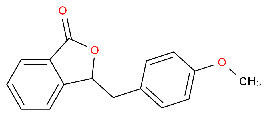 3-(4-Methoxybenzyl)phthalide_分子结构_CAS_66374-23-0)