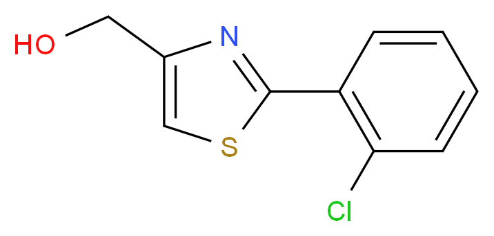 [2-(2-chlorophenyl)-1,3-thiazol-4-yl]methanol_分子结构_CAS_639517-86-5