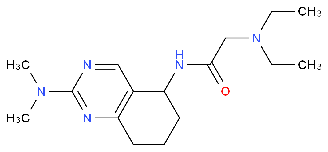 N~1~-[2-(dimethylamino)-5,6,7,8-tetrahydro-5-quinazolinyl]-N~2~,N~2~-diethylglycinamide_分子结构_CAS_)