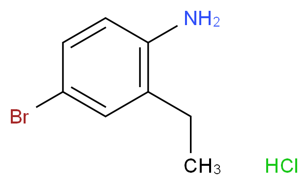 4-溴-2-乙基苯胺 盐酸盐_分子结构_CAS_30273-22-4)