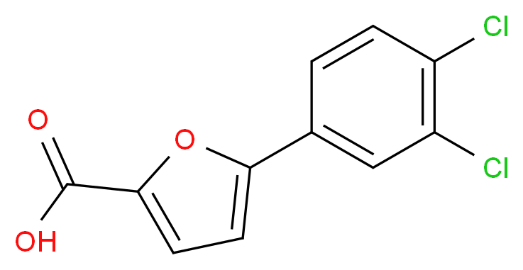 5-(3,4-二氯苯基)-2-糠酸_分子结构_CAS_54023-01-7)