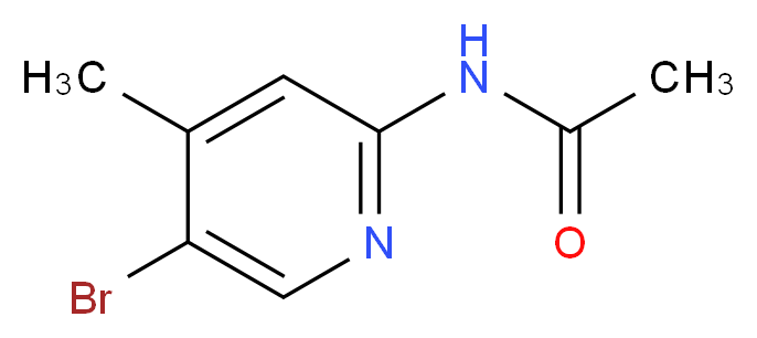 2-乙酰氨基-5-溴-4-甲基吡啶_分子结构_CAS_142404-82-8)