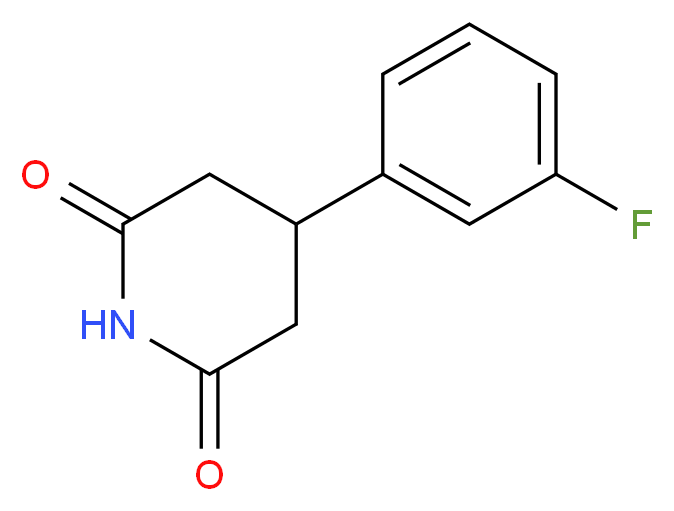 4-(3-fluorophenyl)piperidine-2,6-dione_分子结构_CAS_959246-81-2
