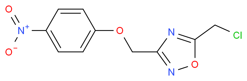 5-(chloromethyl)-3-[(4-nitrophenoxy)methyl]-1,2,4-oxadiazole_分子结构_CAS_306936-72-1)