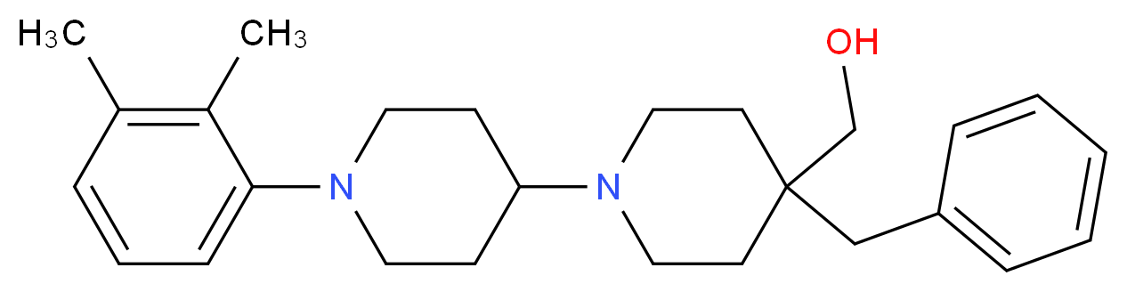 [4-benzyl-1'-(2,3-dimethylphenyl)-1,4'-bipiperidin-4-yl]methanol_分子结构_CAS_)