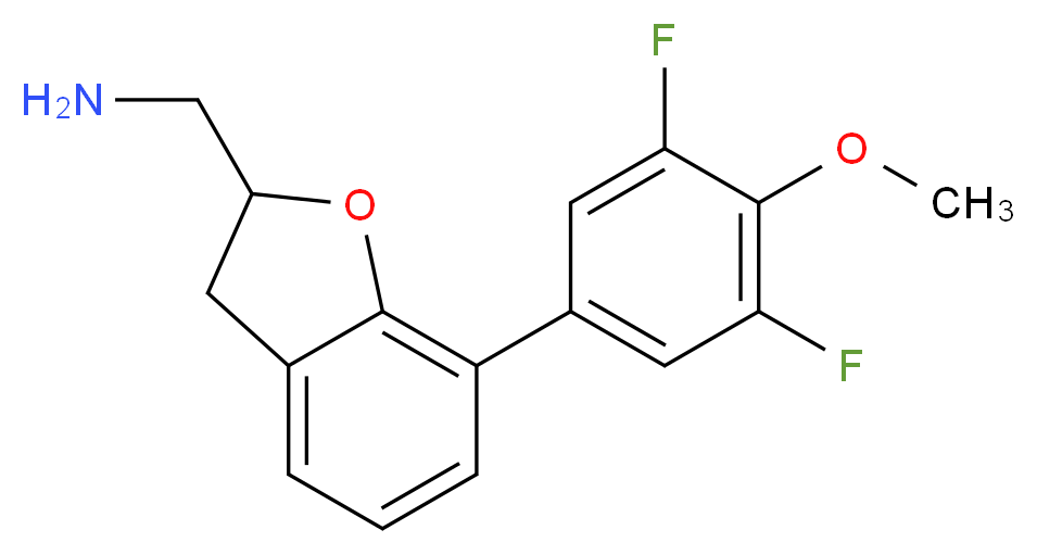 1-[7-(3,5-difluoro-4-methoxyphenyl)-2,3-dihydro-1-benzofuran-2-yl]methanamine_分子结构_CAS_)