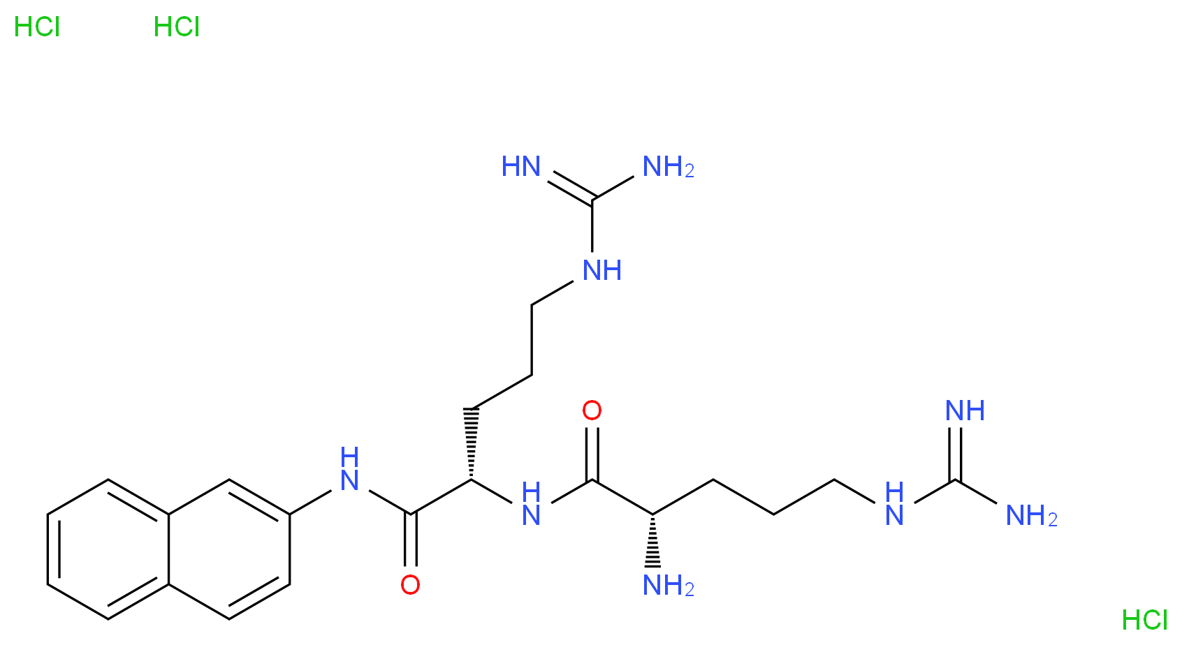 Arg-Arg β-naphthylamide trihydrochloride_分子结构_CAS_100900-26-3)