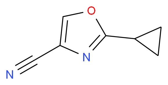 2-cyclopropyloxazole-4-carbonitrile_分子结构_CAS_)
