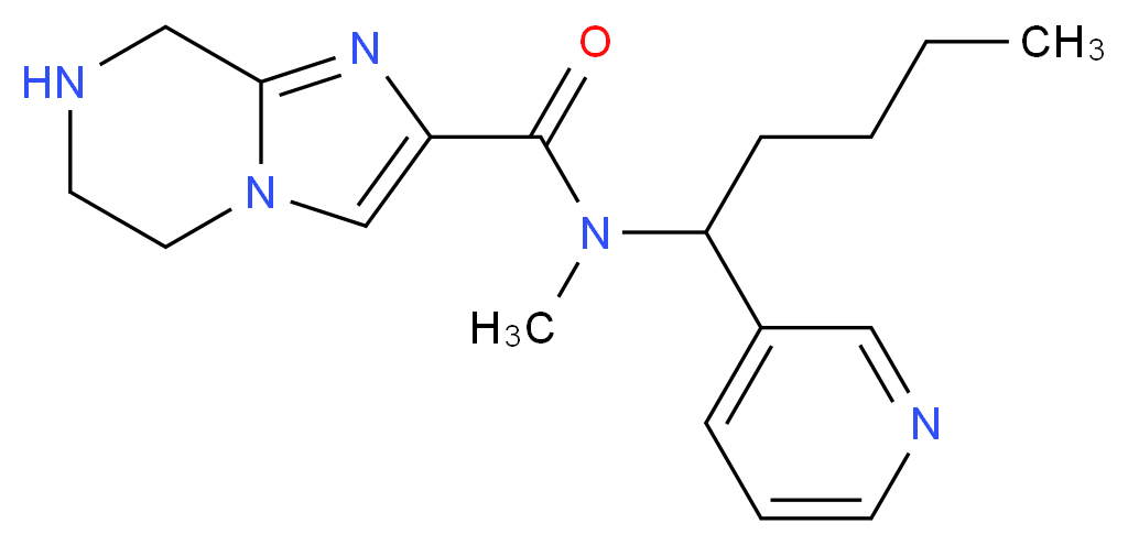 N-methyl-N-[1-(3-pyridinyl)pentyl]-5,6,7,8-tetrahydroimidazo[1,2-a]pyrazine-2-carboxamide_分子结构_CAS_)