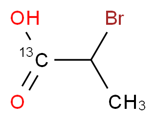 2-bromo(1-<sup>1</sup><sup>3</sup>C)propanoic acid_分子结构_CAS_100900-34-3