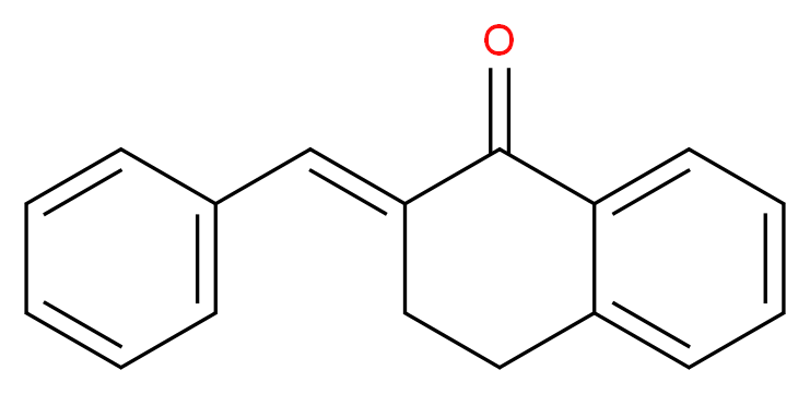 (2E)-2-(phenylmethylidene)-1,2,3,4-tetrahydronaphthalen-1-one_分子结构_CAS_6261-32-1