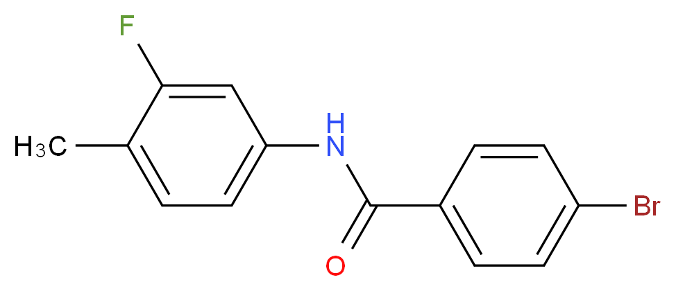 4-bromo-N-(3-fluoro-4-methylphenyl)benzamide_分子结构_CAS_1003237-68-0