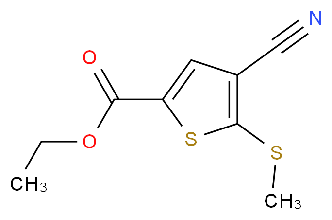 ethyl 4-cyano-5-(methylsulfanyl)thiophene-2-carboxylate_分子结构_CAS_116170-84-4