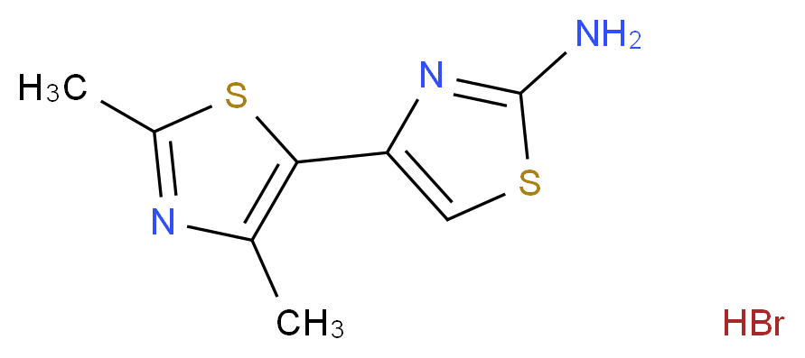 2',4'-Dimethyl[4,5']bithiazolyl-2-ylamine hydrobromide_分子结构_CAS_)