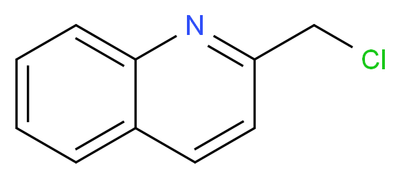 2-(chloromethyl)quinoline_分子结构_CAS_4377-41-7