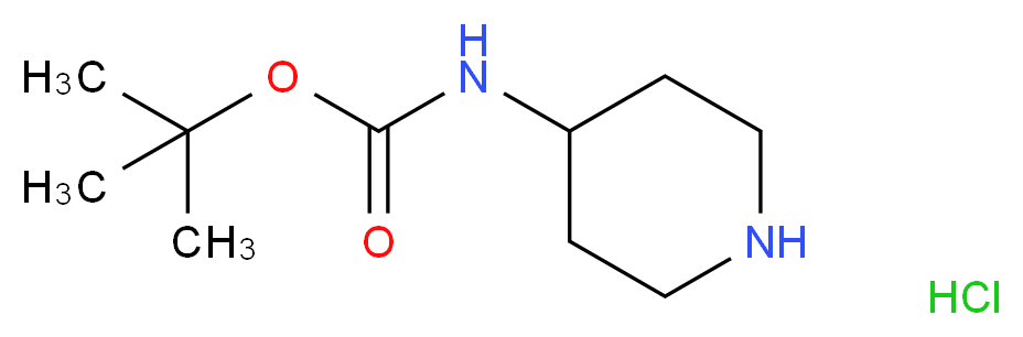 tert-butyl N-(piperidin-4-yl)carbamate hydrochloride_分子结构_CAS_179110-74-8
