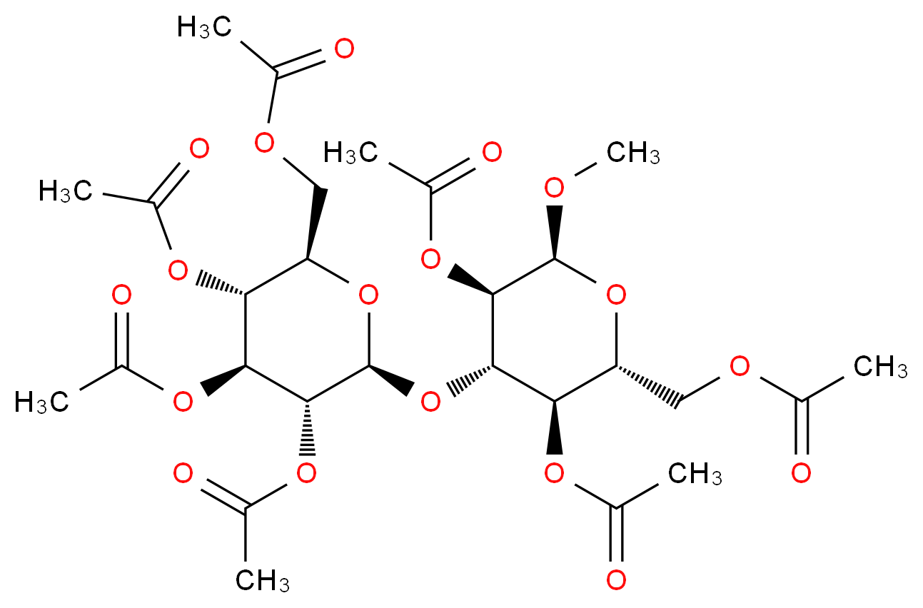 Methyl-α-D-laminaribioside Heptaacetate_分子结构_CAS_7322-42-1)