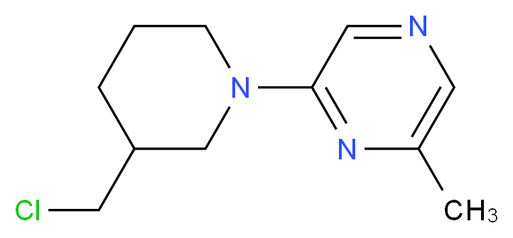 2-[3-(chloromethyl)piperidin-1-yl]-6-methylpyrazine_分子结构_CAS_937795-92-1