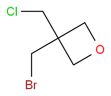 3-(bromomethyl)-3-(chloromethyl)oxetane_分子结构_CAS_35842-60-5