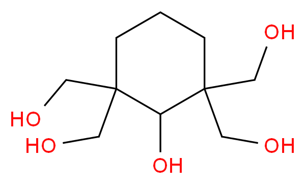 2,2,6,6-tetrakis(hydroxymethyl)cyclohexan-1-ol_分子结构_CAS_5416-55-7