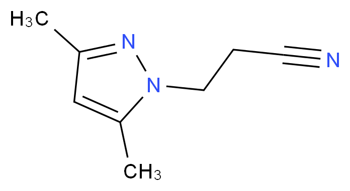 3-(3,5-Dimethyl-1H-pyrazol-1-yl)propanenitrile_分子结构_CAS_)