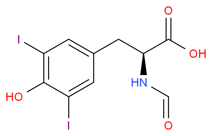 (2S)-3-(4-hydroxy-3,5-diiodophenyl)-2-formamidopropanoic acid_分子结构_CAS_906327-16-0