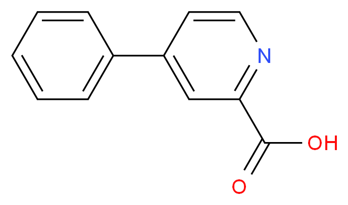 4-phenylpyridine-2-carboxylic acid_分子结构_CAS_52565-56-7