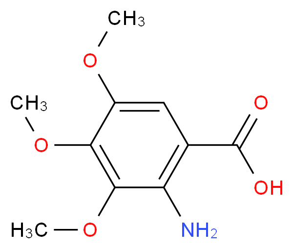 2-氨基-3,4,5-三甲氧基苯甲酸_分子结构_CAS_61948-85-4)