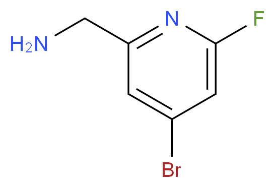 (4-bromo-6-fluoropyridin-2-yl)methanamine_分子结构_CAS_1260666-01-0